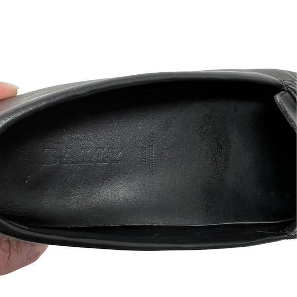 Bally Men\'s Driving Loafers Size EU 39 Black Leather Made In Switzerland main image 4